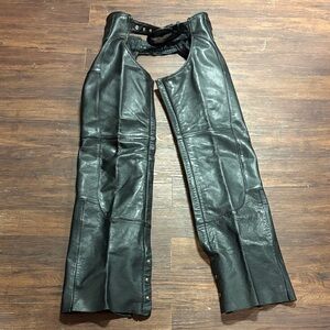 Vetter Black Leather Chaps Medium